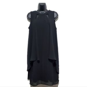 2/$30 Chetta B Black Sleeveless Cut Out Cocktail Dress Size 8 NWT